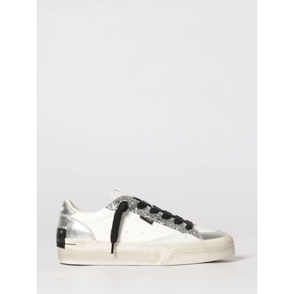 Crime London Women Soho Leather And Glitter Sneakers Crime London